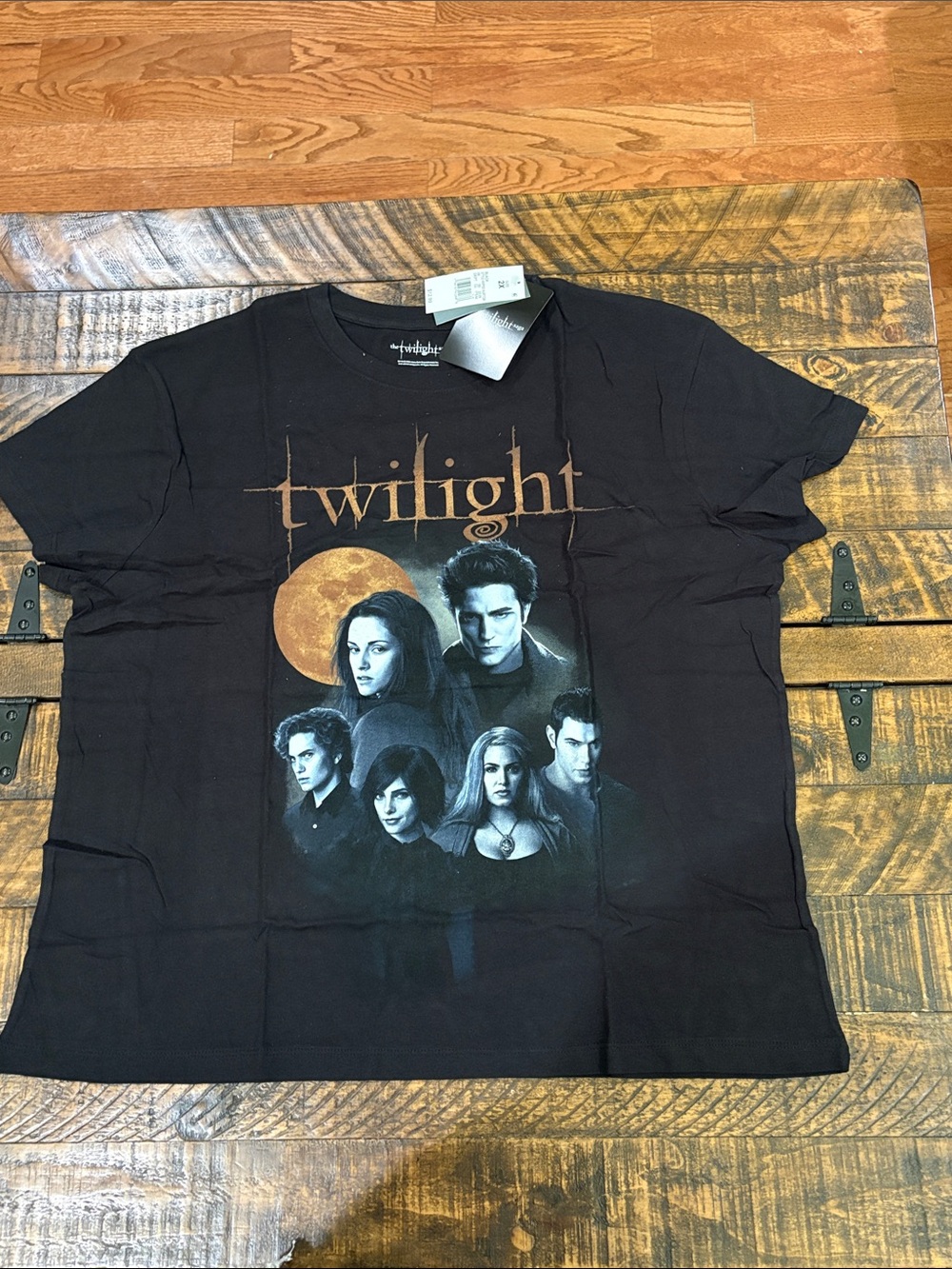 Twilight saga black cotton 2x T-shirt